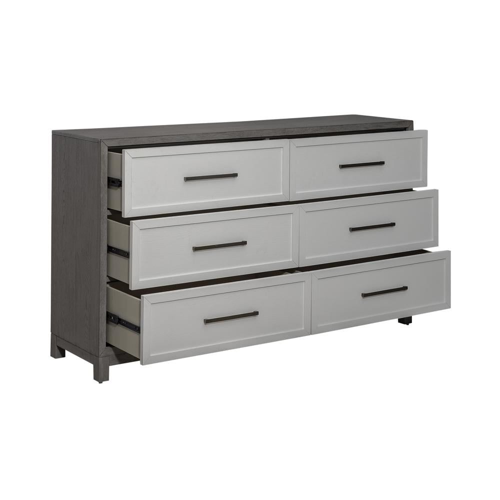 White Coastal Double Dresser with Soft Close Drawers