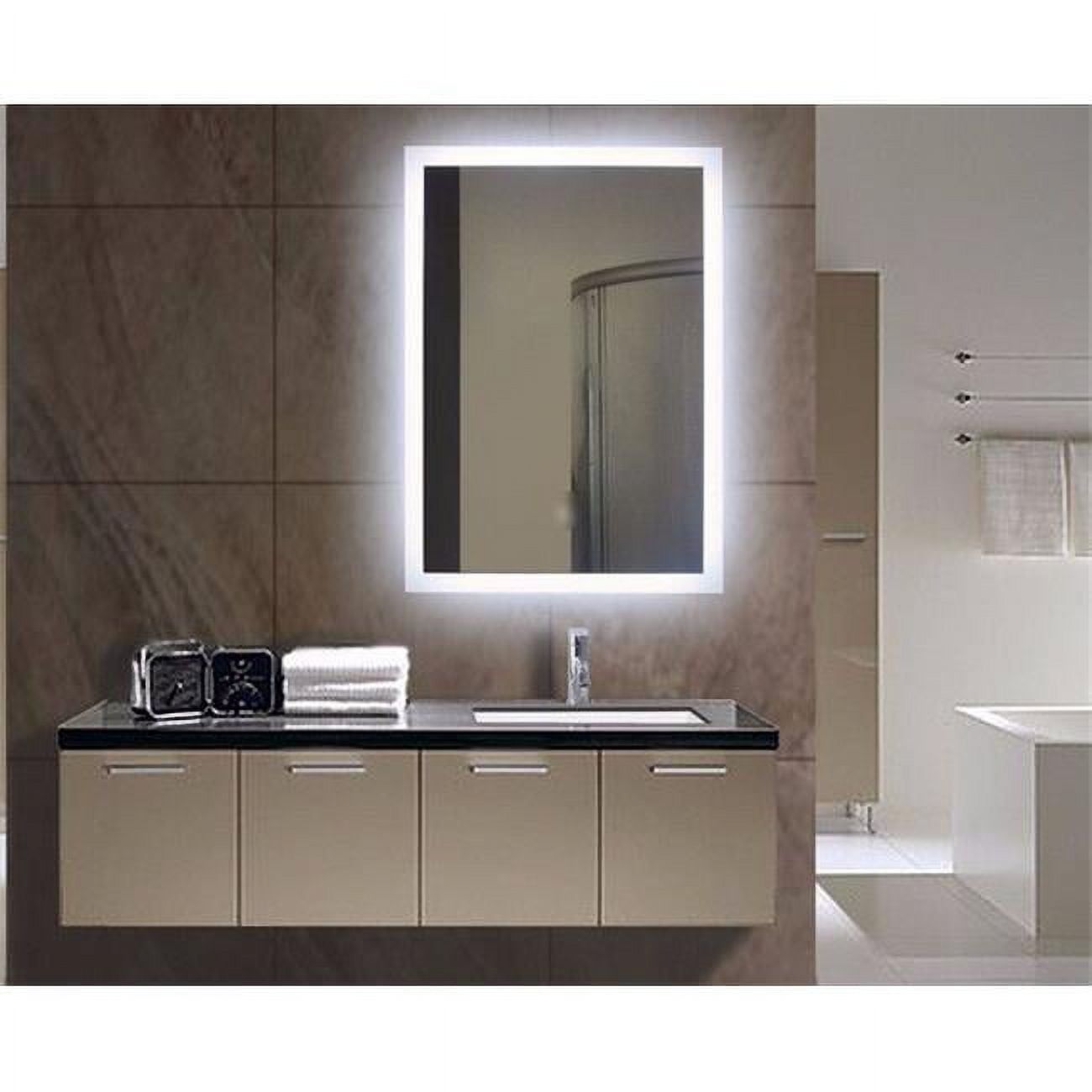 Elegant Frameless 34" x 54" LED Backlit Vanity Bathroom Mirror