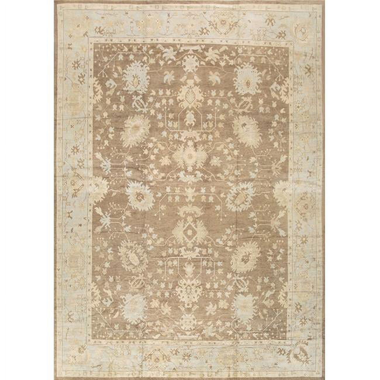Elegant Oriental Red Wool 4'x6' Hand-Knotted Area Rug