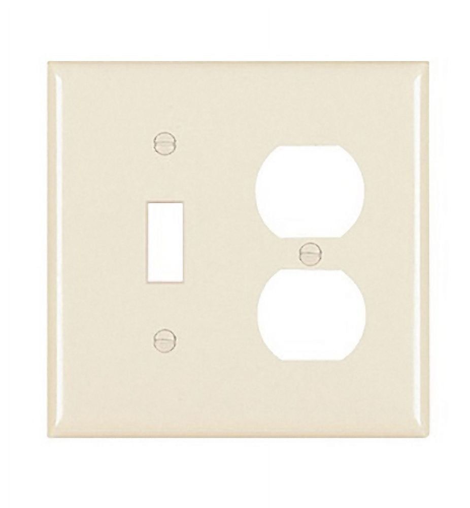 Light Almond 2-Gang Nylon Toggle and Duplex Wall Plate