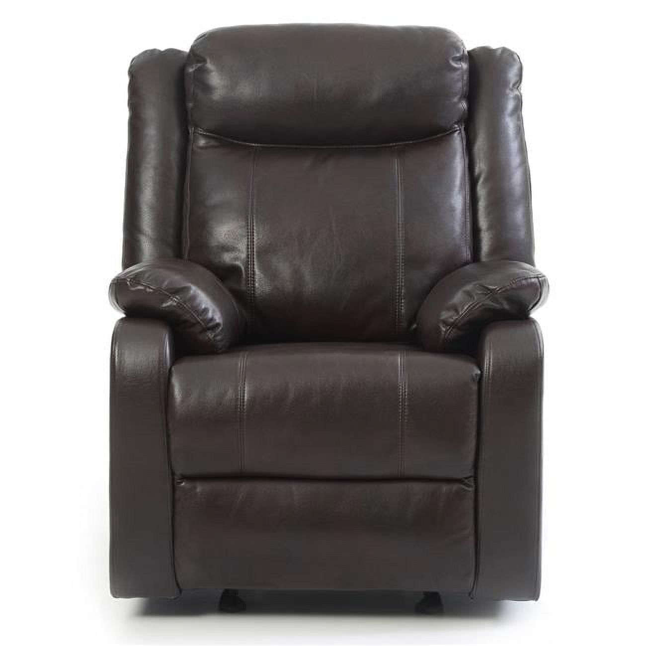 Ward Dark Brown Faux Leather Reclining Accent Chair