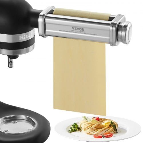 Stainless Steel Pasta Roller Attachment for KitchenAid Stand Mixer