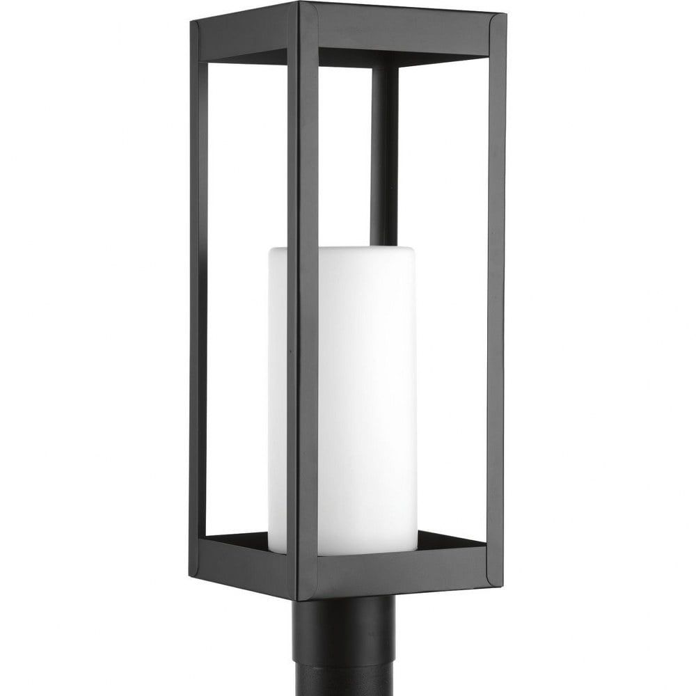 Patewood Black Stainless Steel 19.38" Outdoor Post Lantern