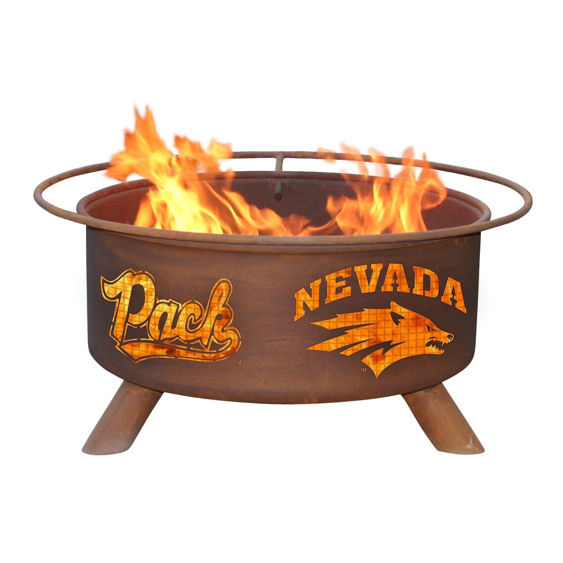 Nevada 30" Rustic Steel Round Outdoor Fire Pit
