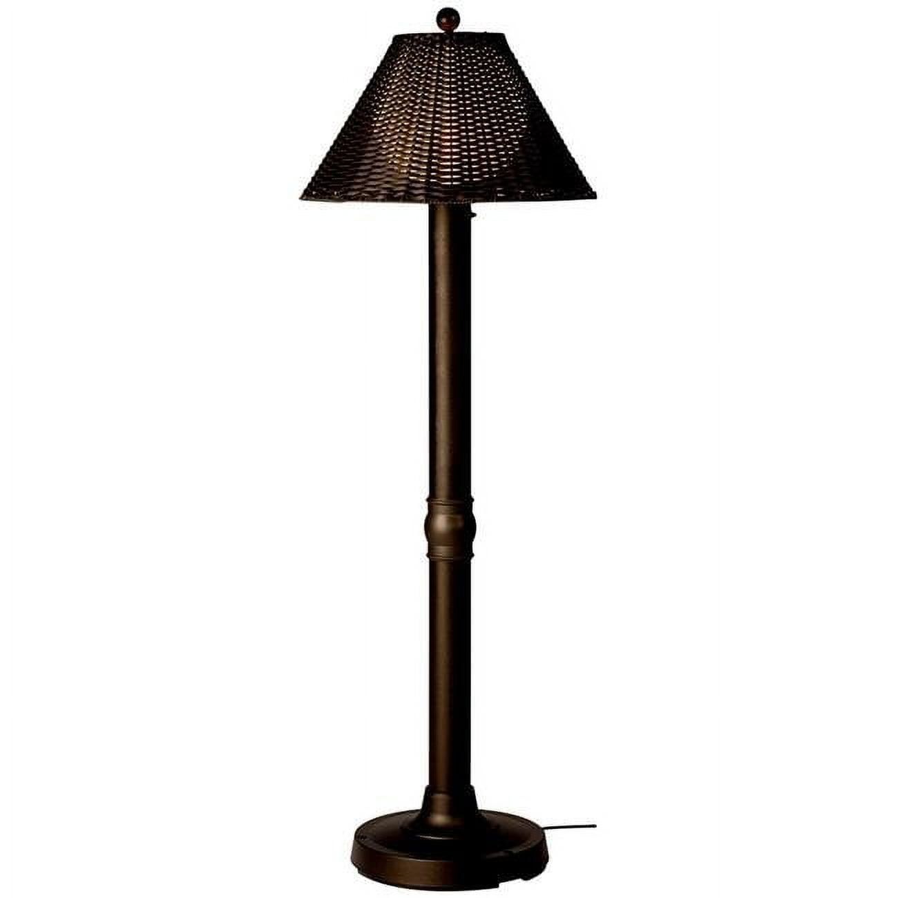 Tahiti II 60" Outdoor Floor Lamp with Wicker Shade