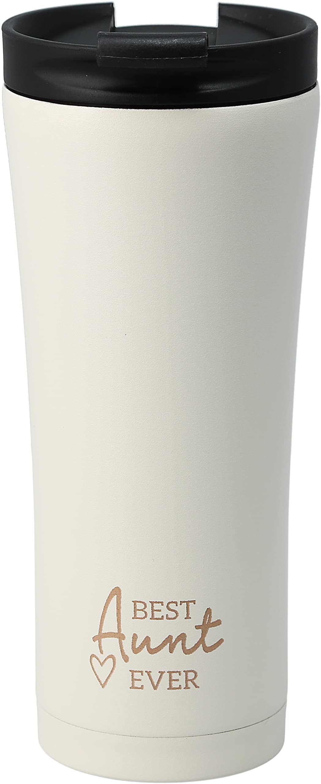 Cream and Bronze 17 oz Insulated Travel Tumbler