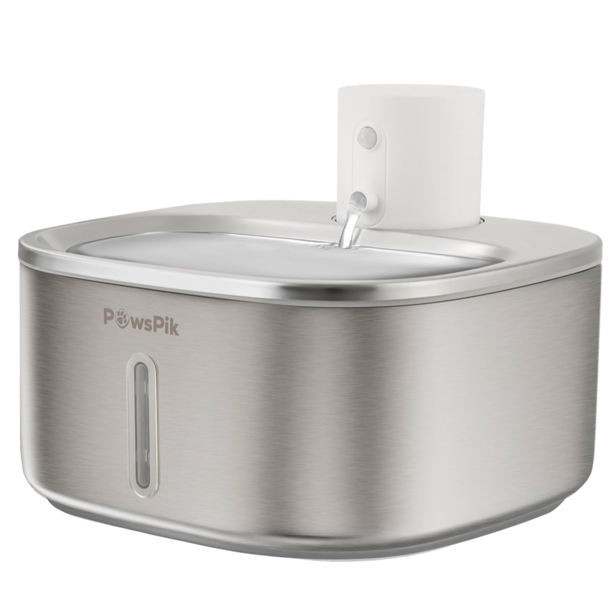 Stainless Steel Programmable Pet Water Fountain with Motion Sensor