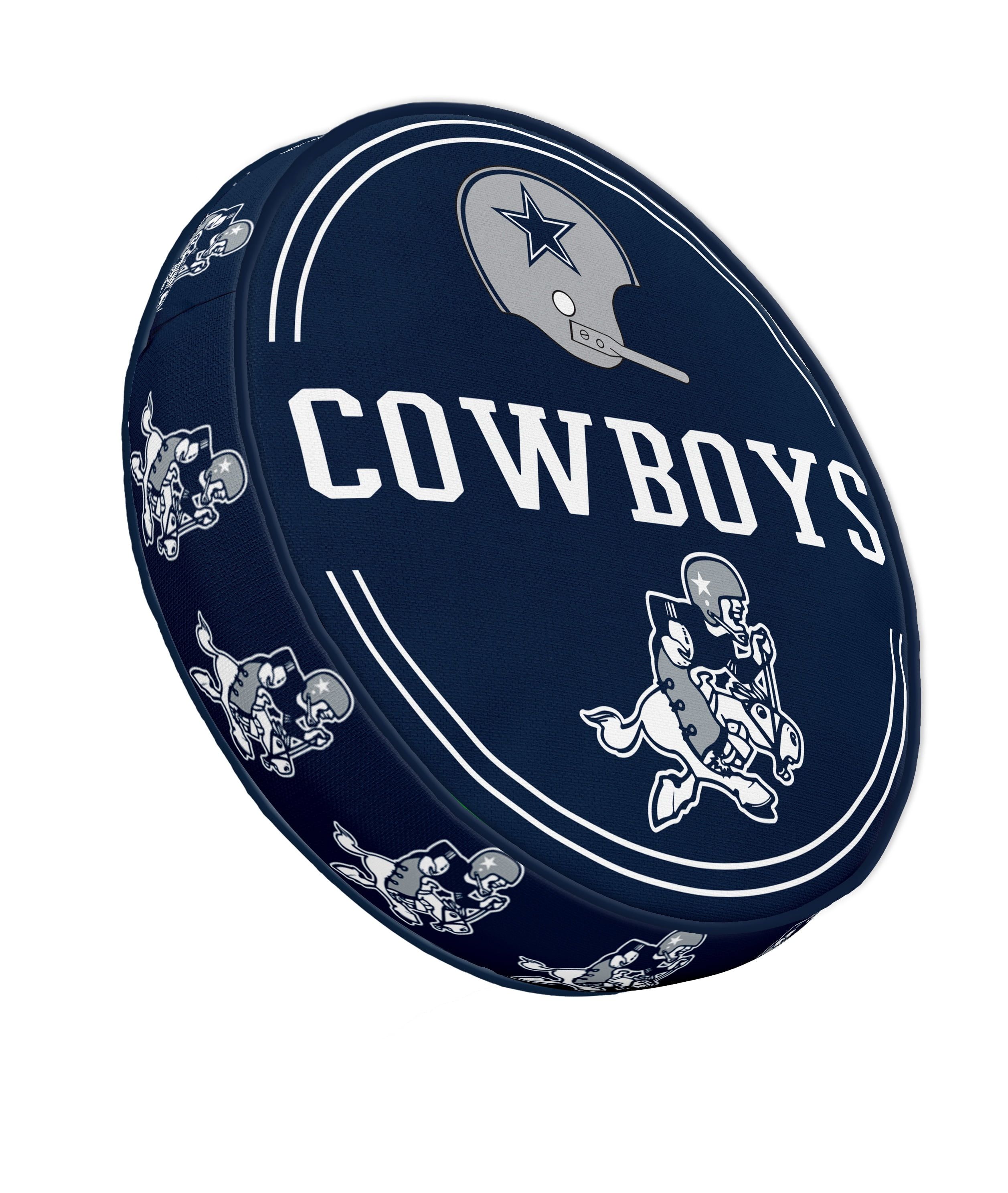 NFL Cowboys Navy Blue Circle Plush Pillow