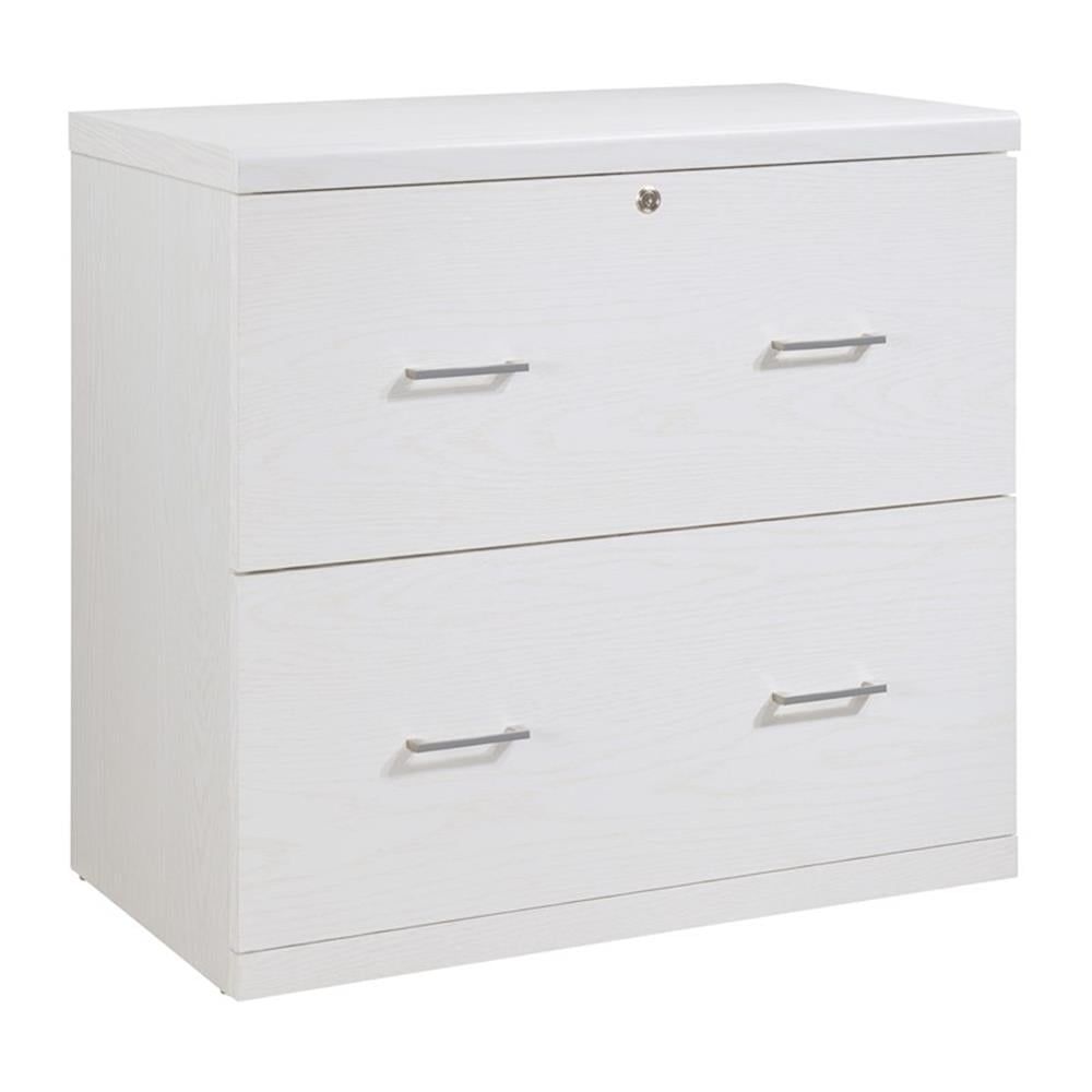 Alpine 28.5'' Light Woodgrain 2-Drawer Lateral Legal File Cabinet