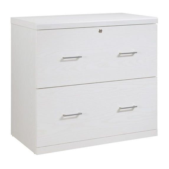 Alpine 28.5'' Light Woodgrain 2-Drawer Lateral Legal File Cabinet