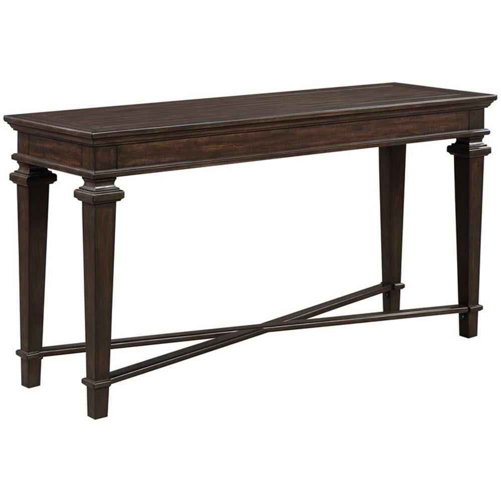 Espresso 56" Traditional Wooden Console Table with Birch Veneer