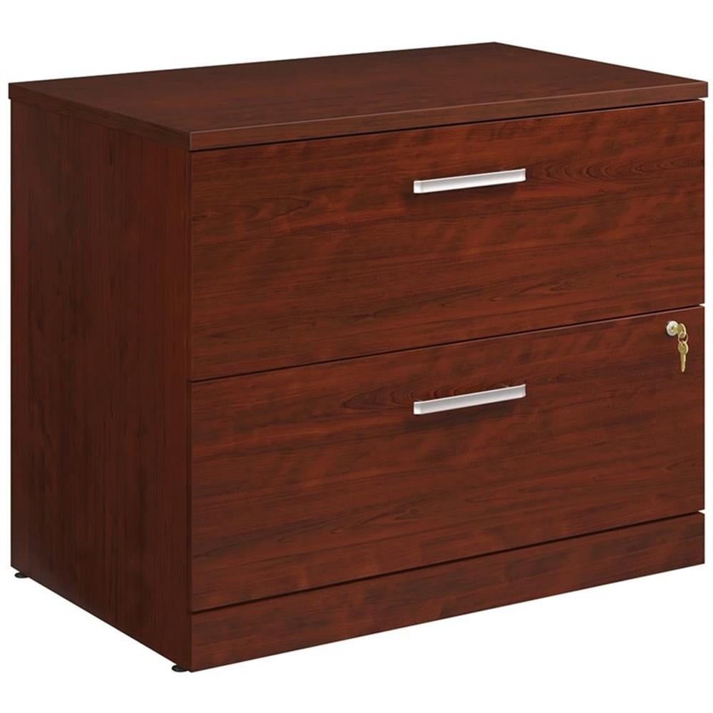 Classic Cherry 2-Drawer Lockable Lateral Filing Cabinet