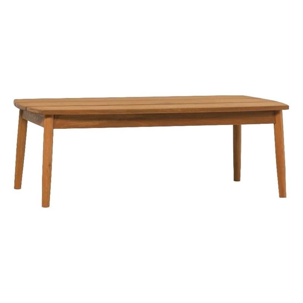 Modern Brown Eucalyptus Wood Outdoor Coffee Table