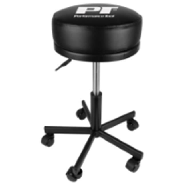 Black Adjustable Pneumatic Rolling Laboratory Stool