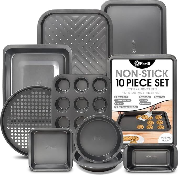 Perlli 10-Piece Non-Stick Carbon Steel Bakeware Set