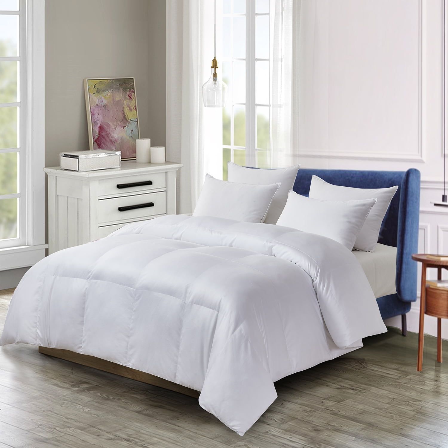 Full White Down Cotton Comforter with Probiotic Technology