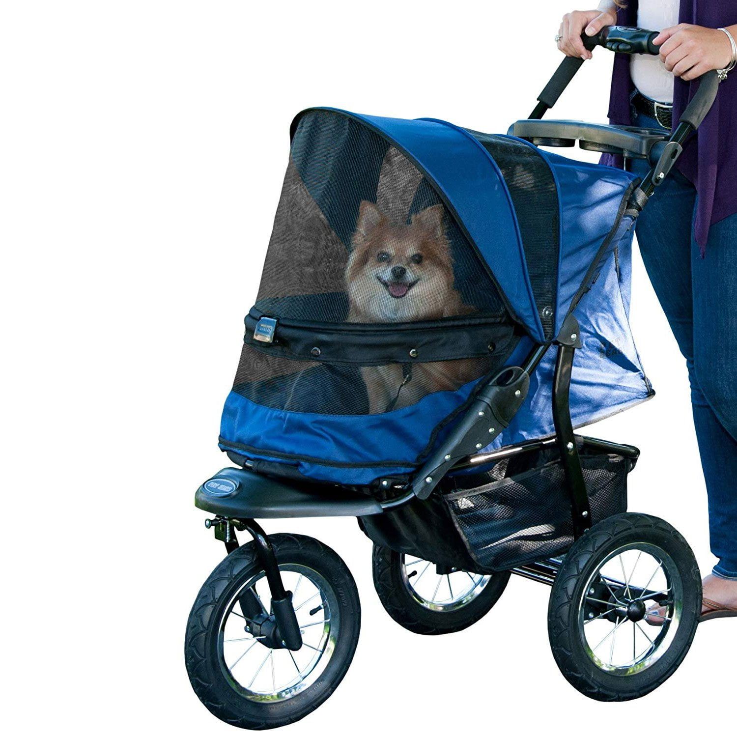 Midnight River Blue No-Zip Dog Jogging Stroller