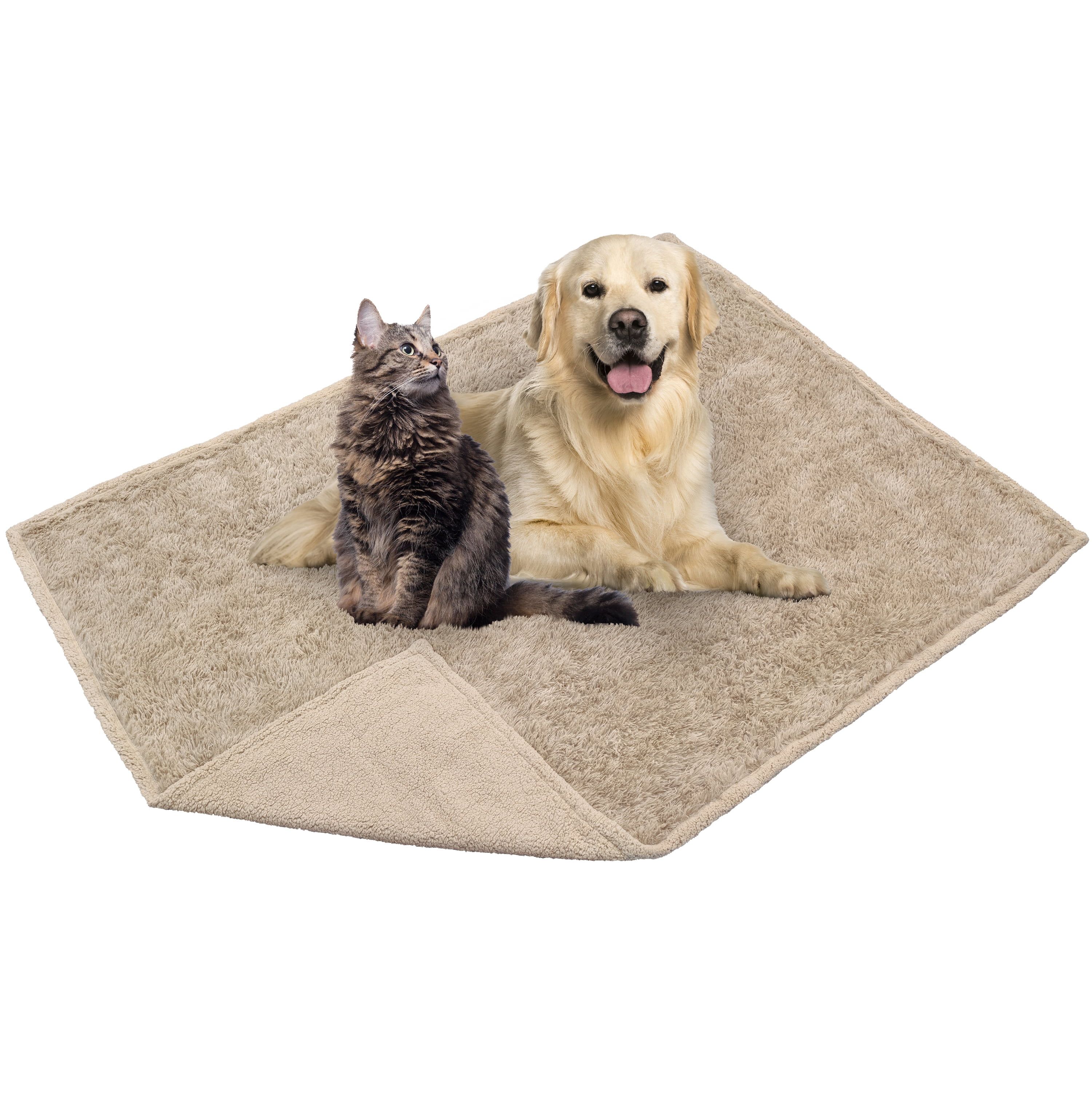 Taupe XL Waterproof Sherpa Fleece Dog Blanket