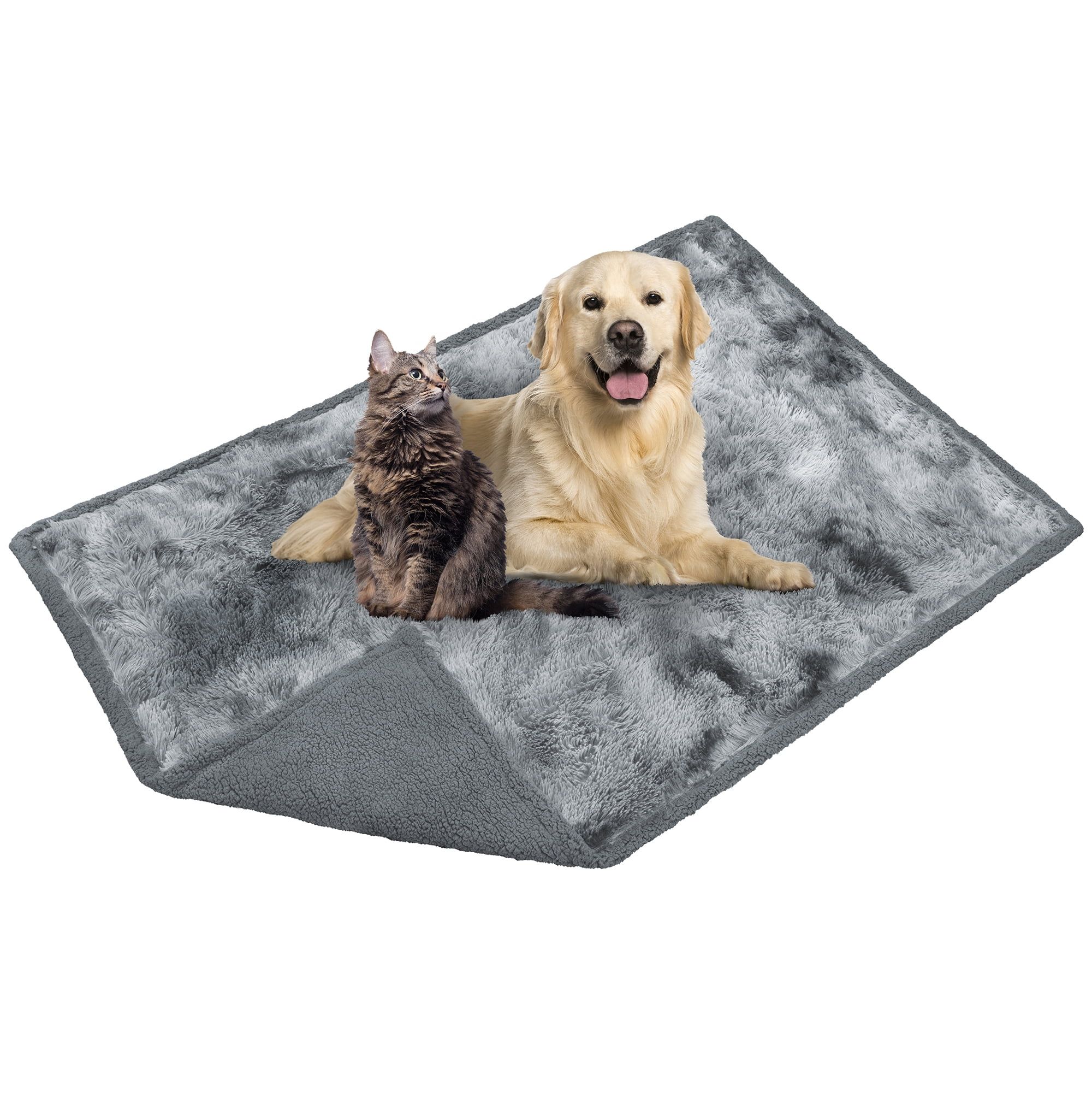 XL Tie-Dye Gray Waterproof Sherpa Pet Blanket