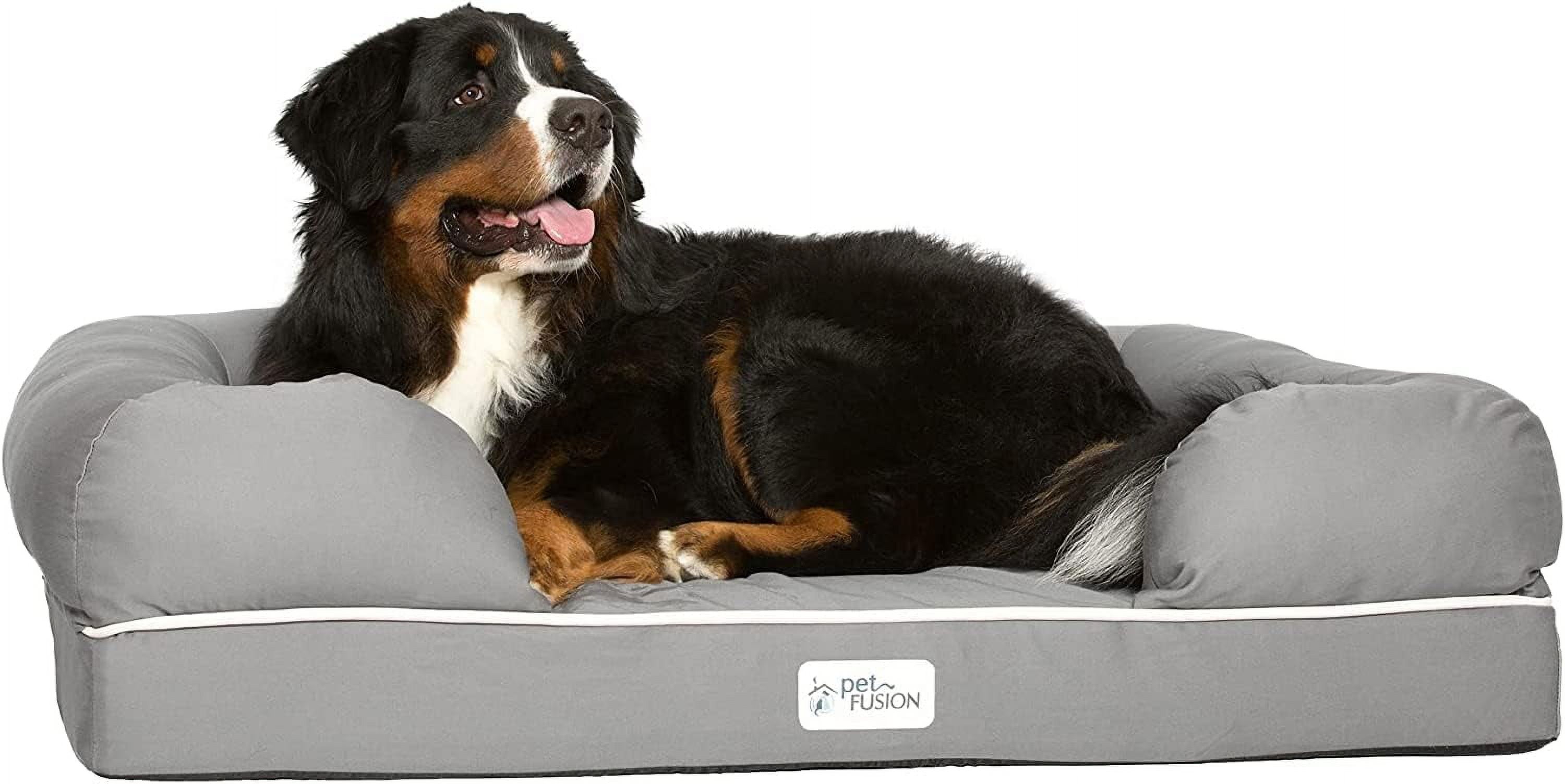 Gray Orthopedic X-Large Waterproof Memory Foam Dog Bed