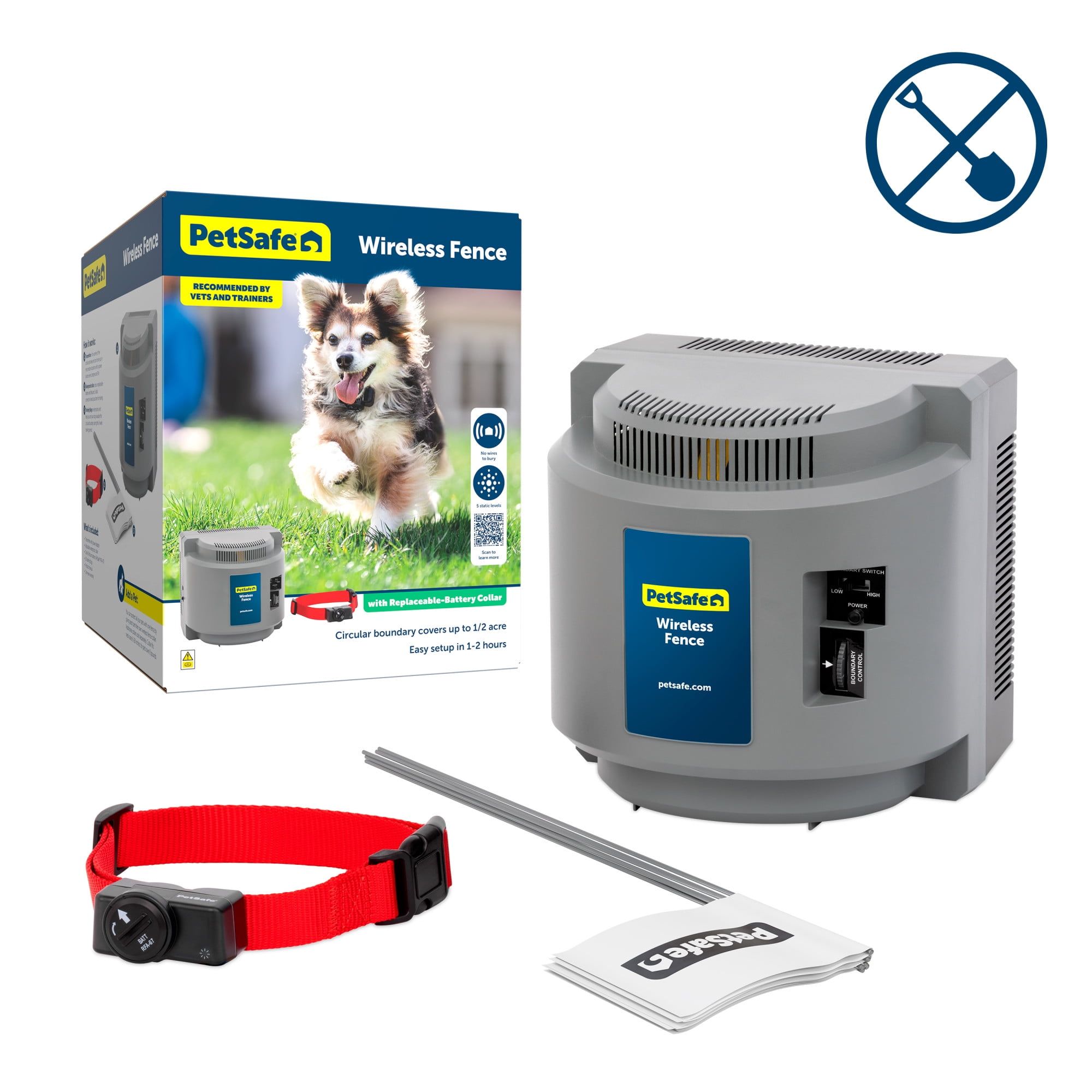 PetSafe Gray Wireless Fence System with Waterproof Collar