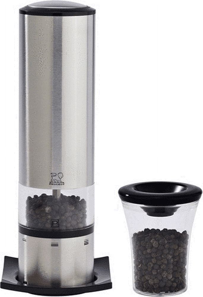 Stainless Steel Electric Pepper Mill with LED Light, 8-inch