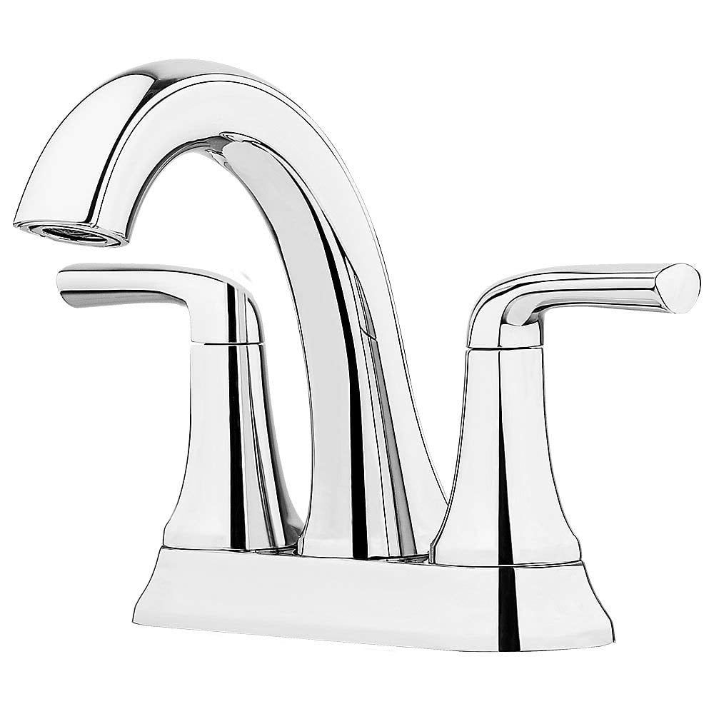 Polished Chrome Double Handle High Arc Bathroom Faucet