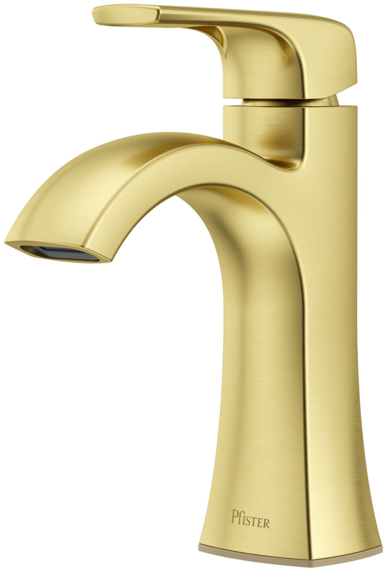 Brushed Gold Single Handle High Arc Bathroom Faucet