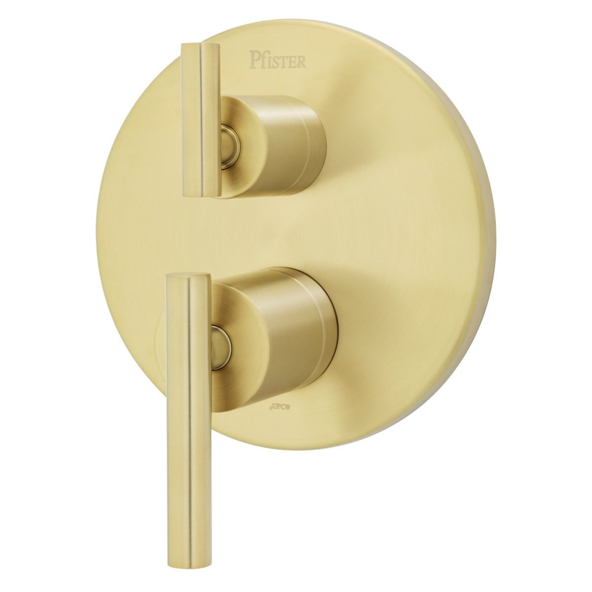 Brushed Gold Wall-Mounted Lever Shower Valve Trim