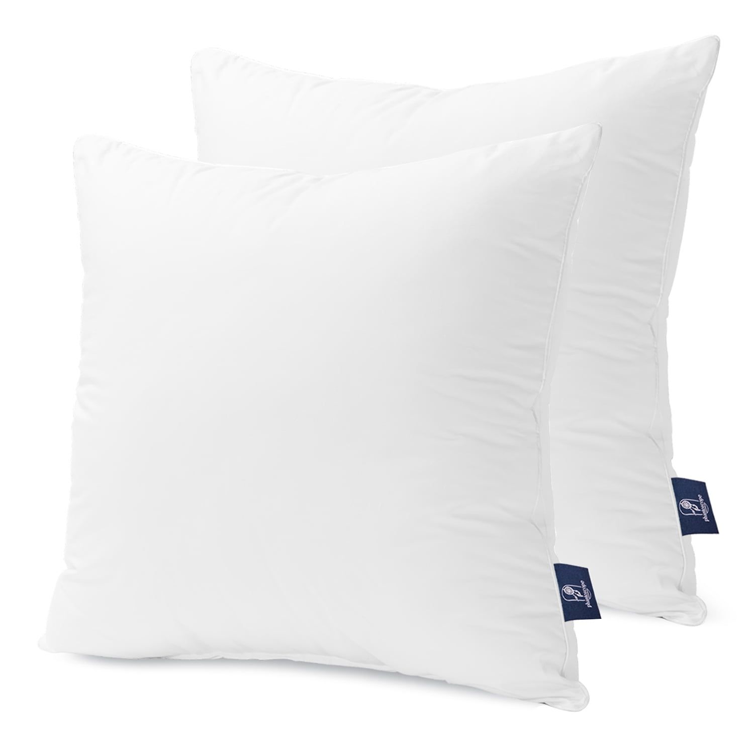 20x20 White Cotton Throw Pillow Inserts with Polyester Fiber Fill, 2 Pack