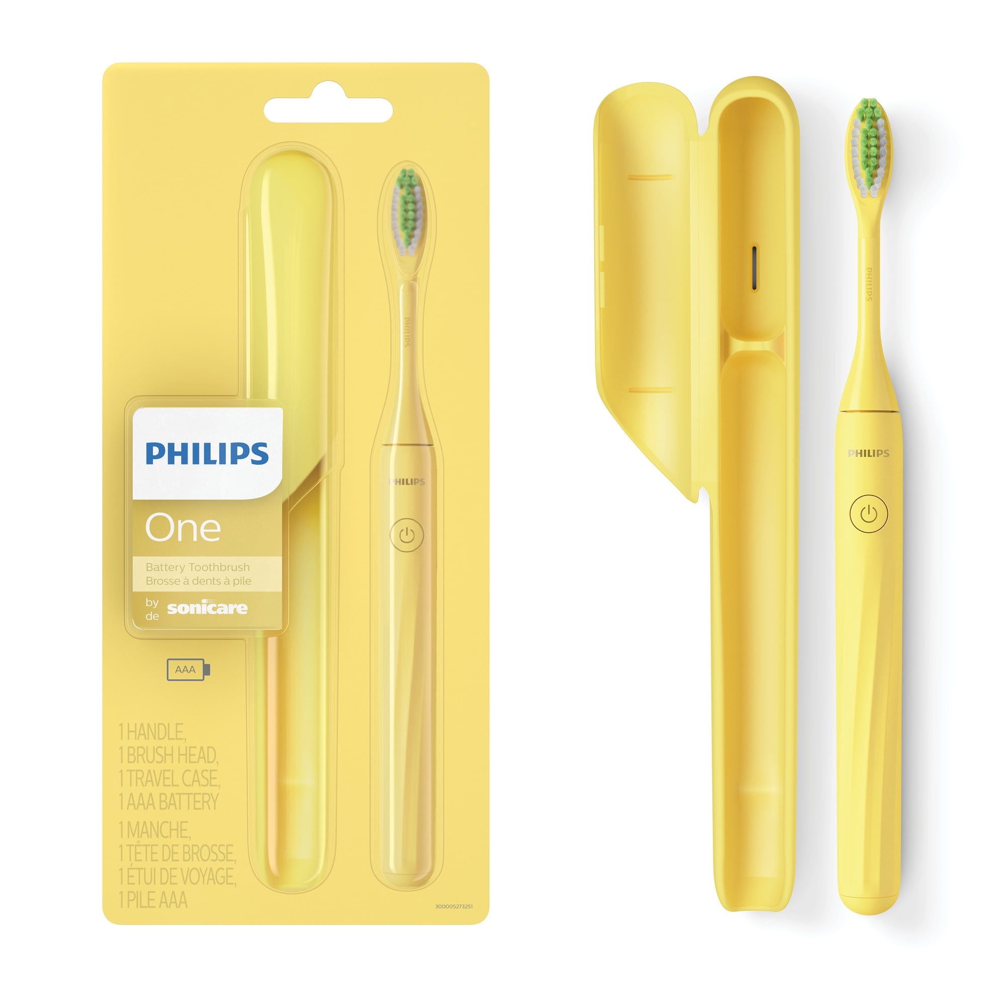 Mango Yellow Sonic Electric Toothbrush with Travel Case