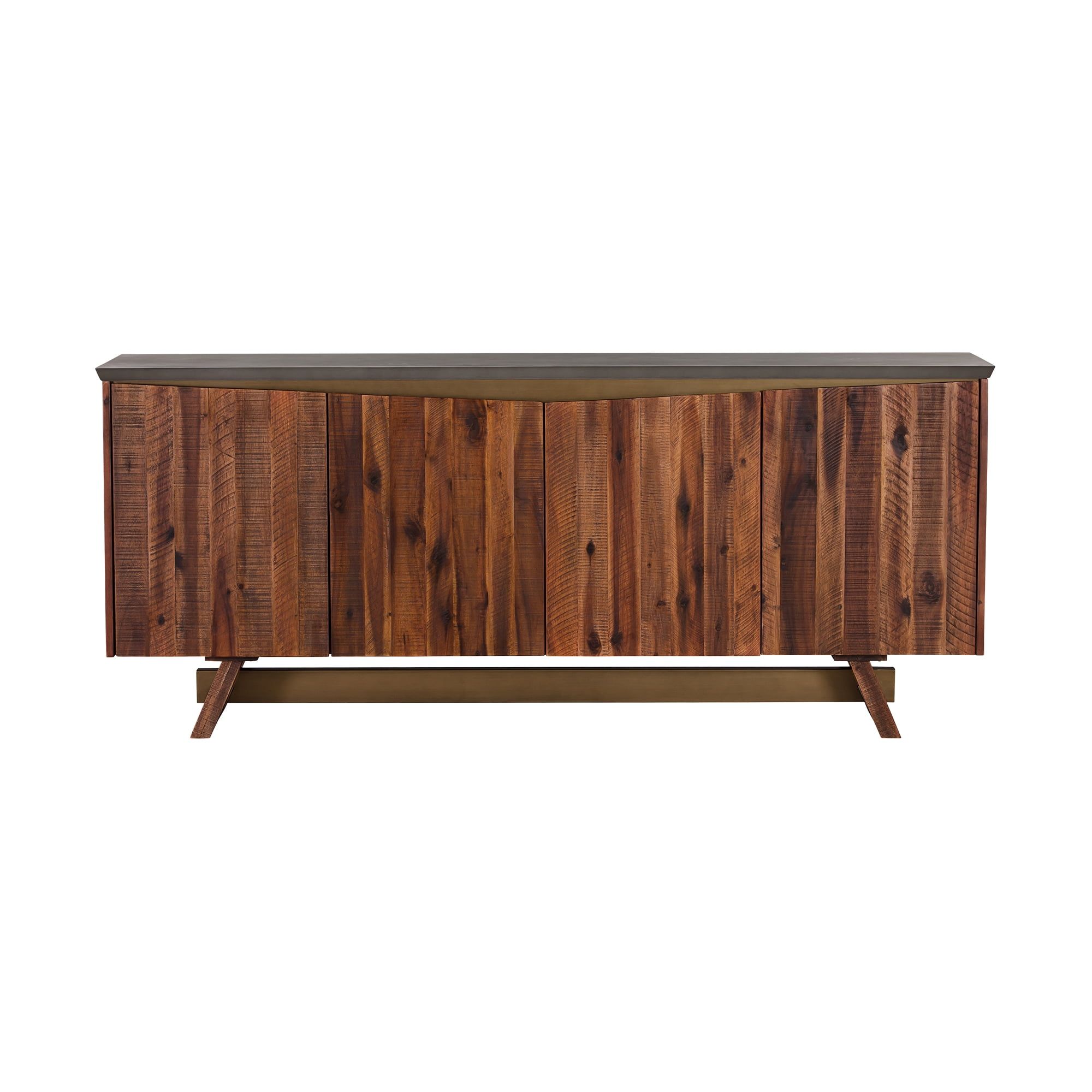 Picadilly 80" Acacia Wood and Concrete Sideboard Buffet