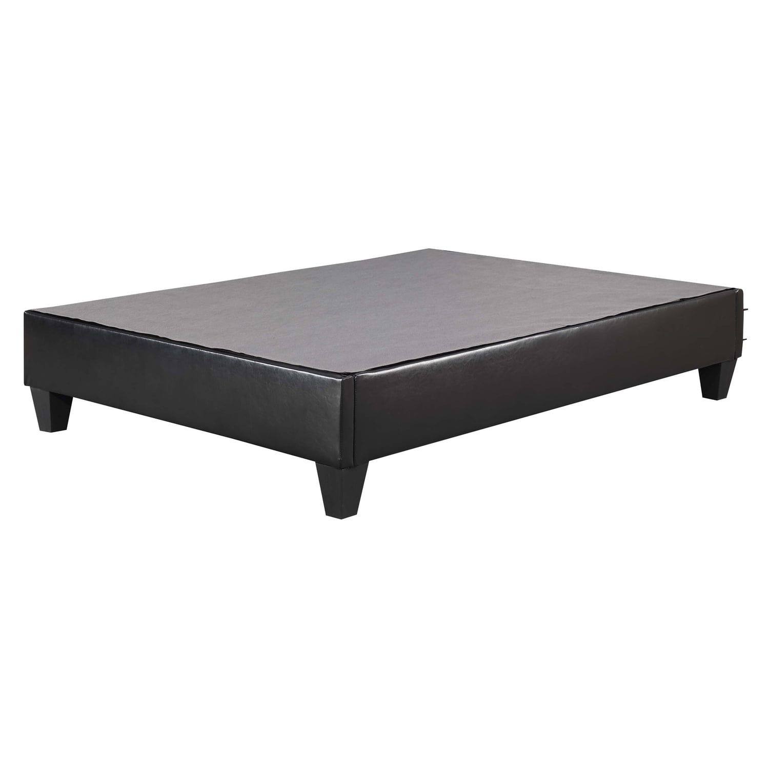 Abby Black Faux Leather Full Platform Bed