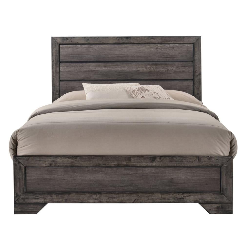 Grayson Dark Brown Solid Wood King Panel Bedroom Set
