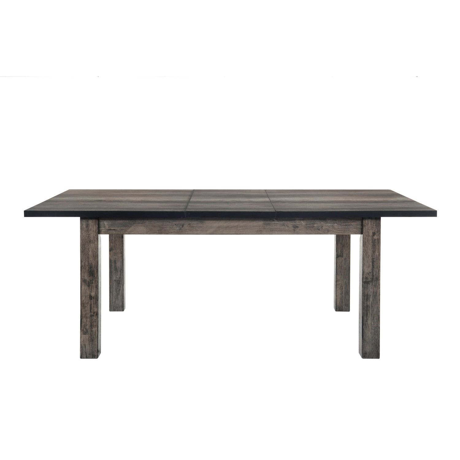 Grey Oak Extendable Dining Table with Removable Leaf