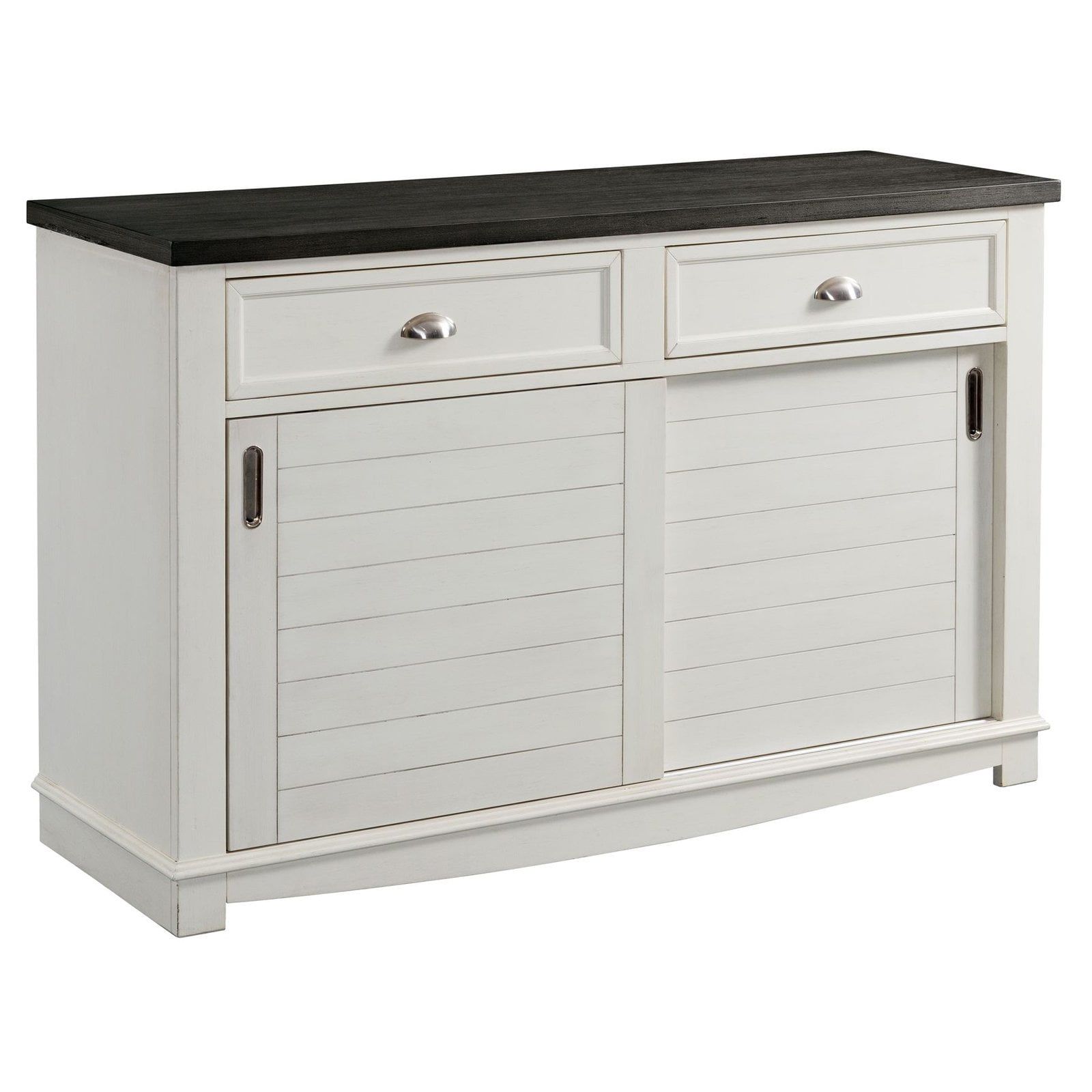 Jamison Rustic Gray and White Two-Tone Server with Drawers