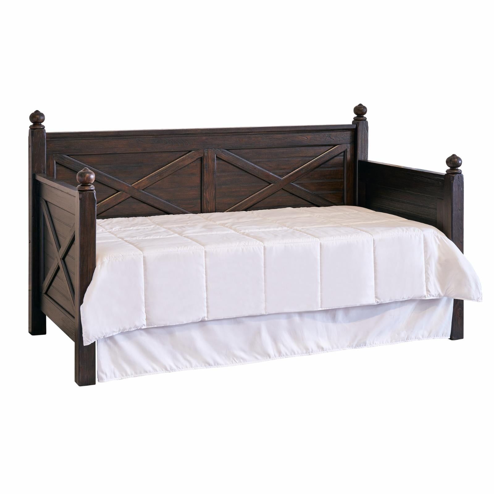 Walnut Twin Daybed with X-Design Wood Frame