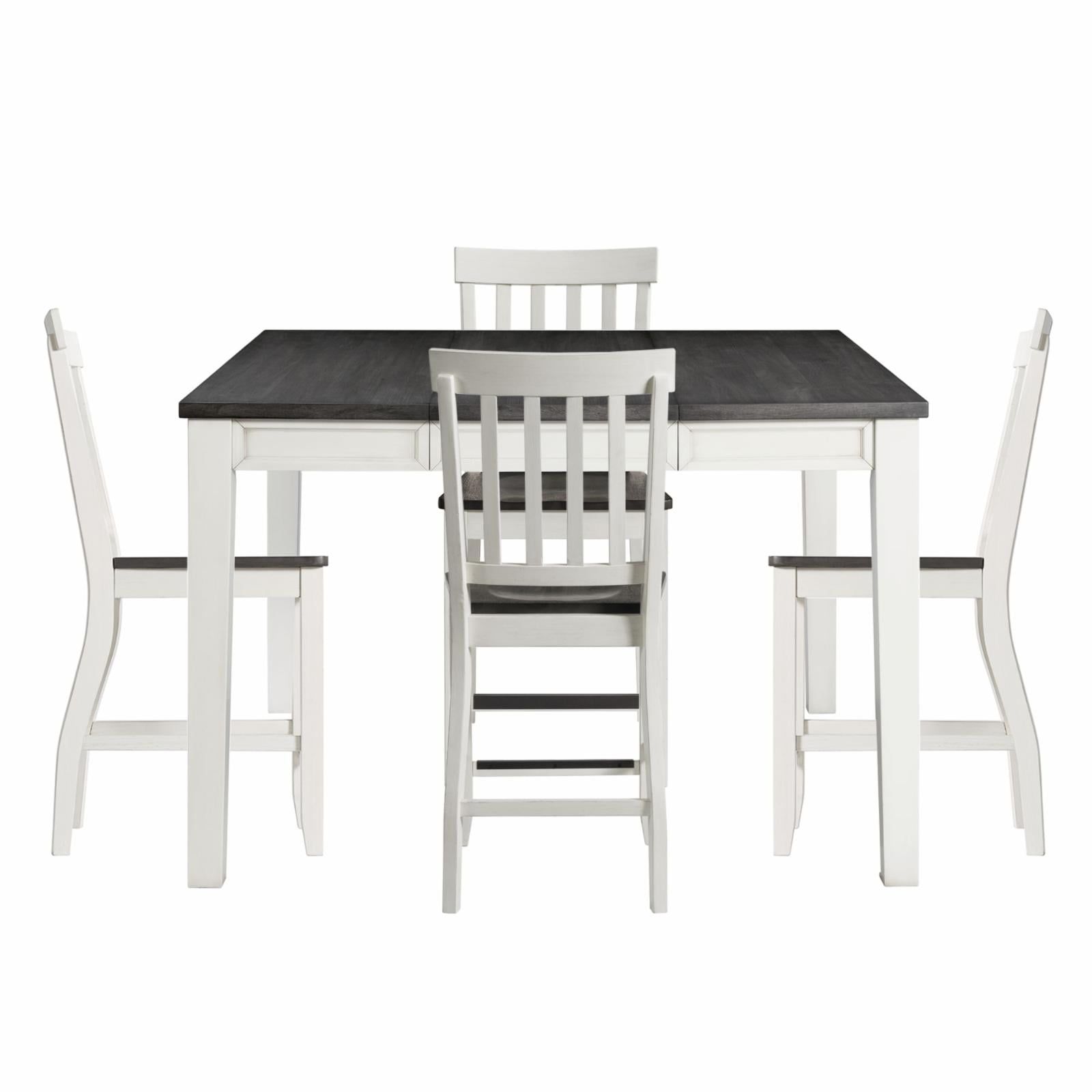 Jamison Two Tone White and Gray 5-Piece Counter Height Dining Set