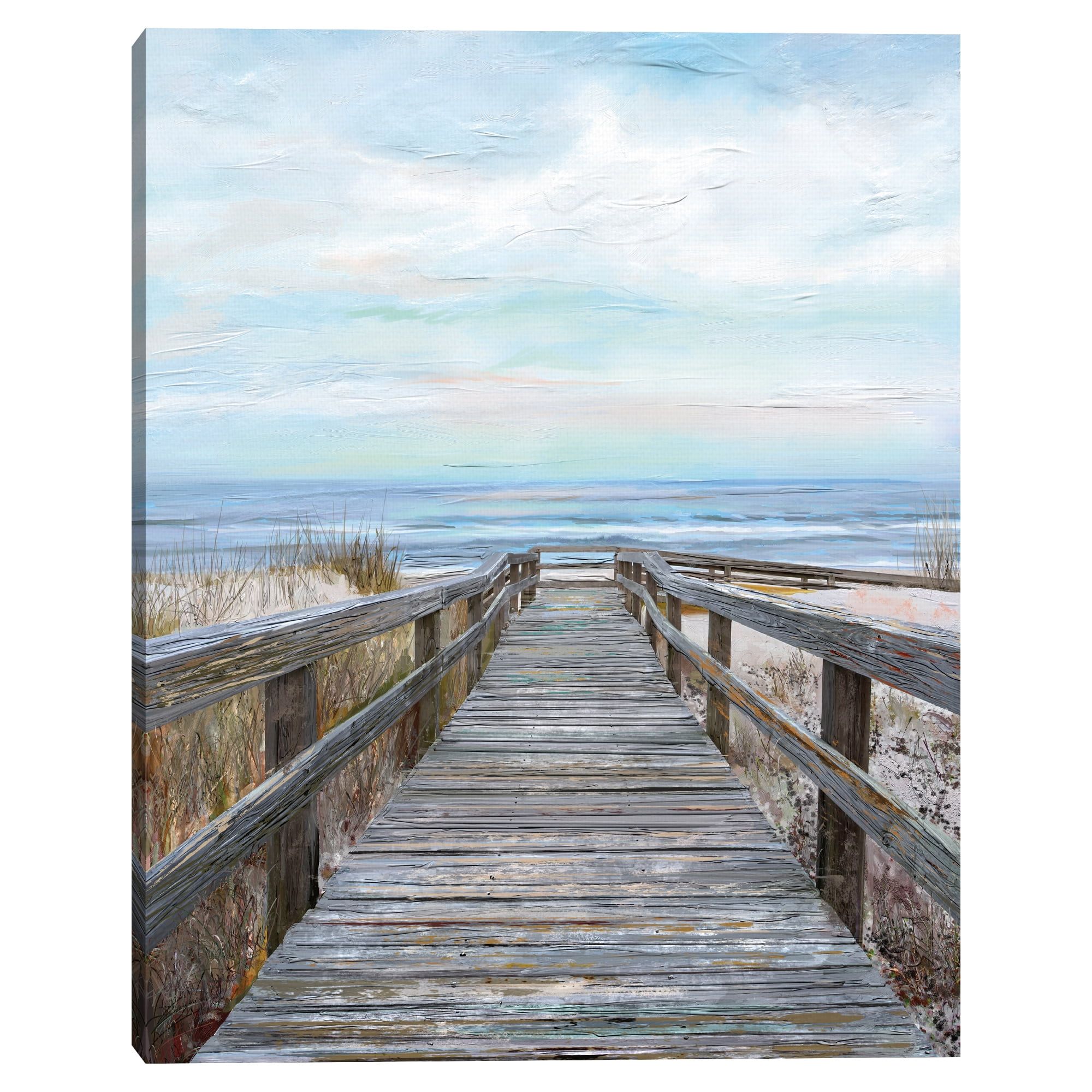 Coastal Beach Path Canvas Art Print for Kids, 24 x 36