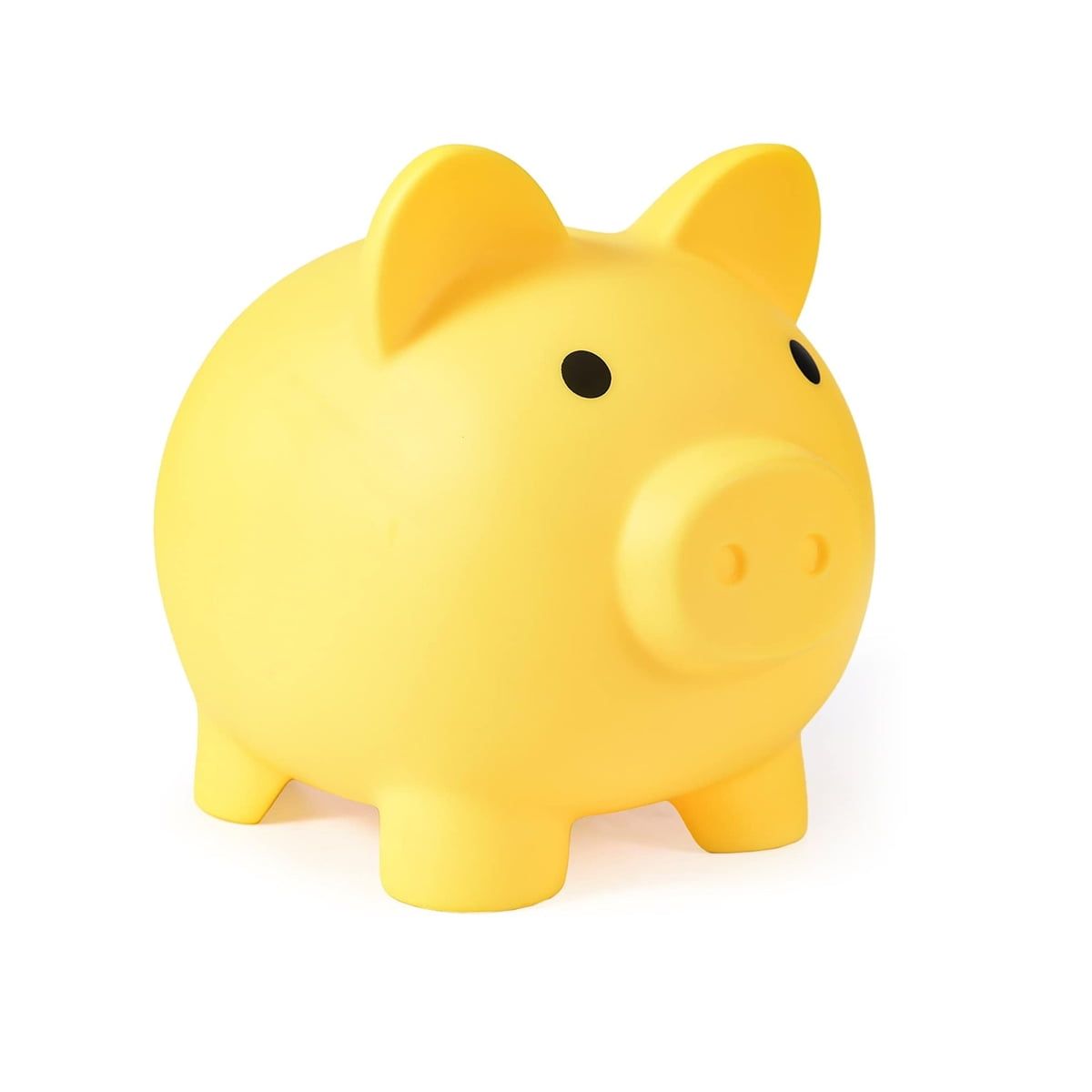 Yellow Unbreakable Plastic Piggy Bank for Kids