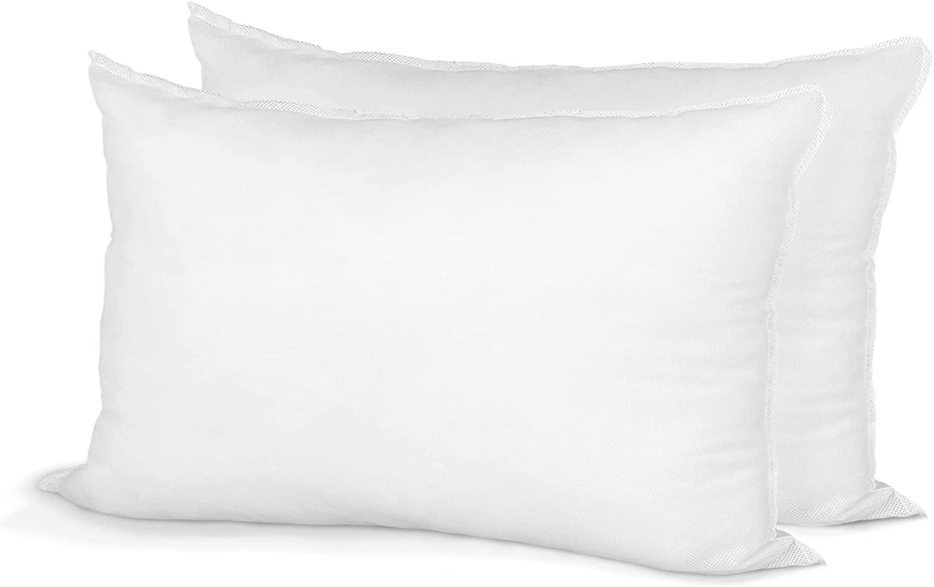 White 20" x 26" Polyester Bed Pillow Inserts (2 Pack)