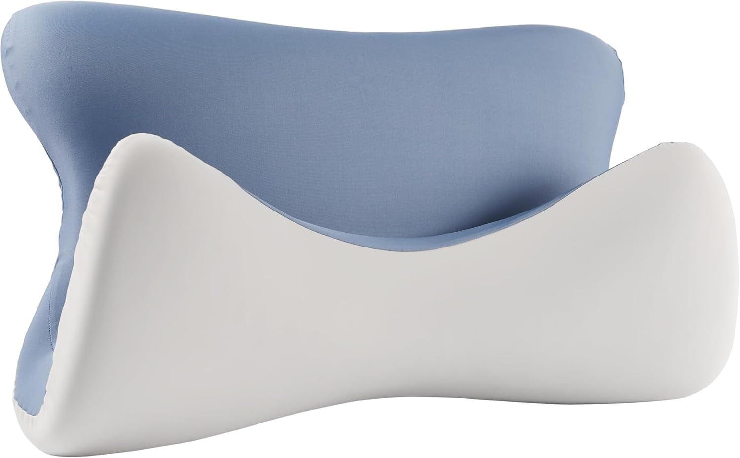 Opulence Glacier Blue and White Ergonomic Cooling Memory Foam Pillow