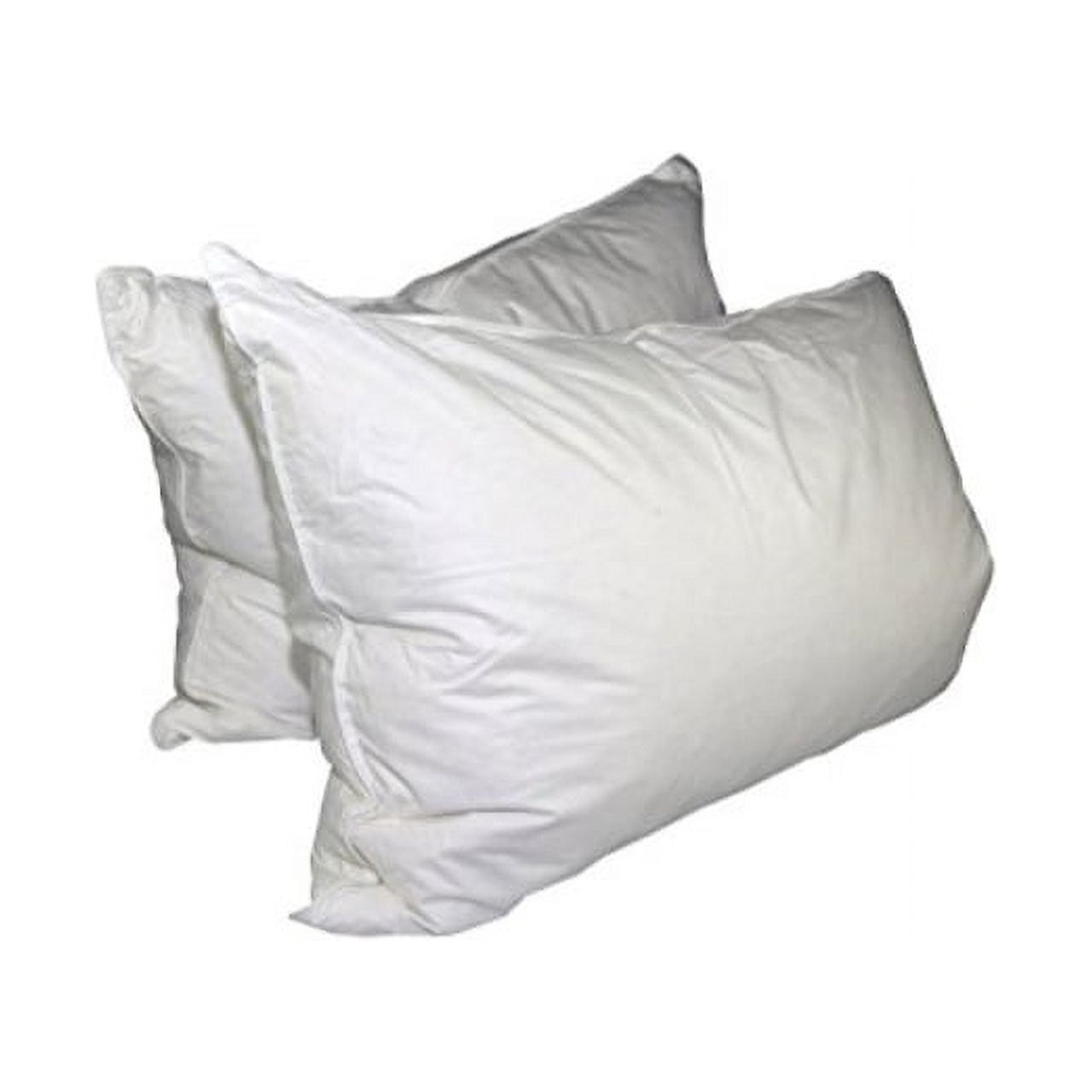 Standard Size White Duck Down and Feather Bed Pillow Set