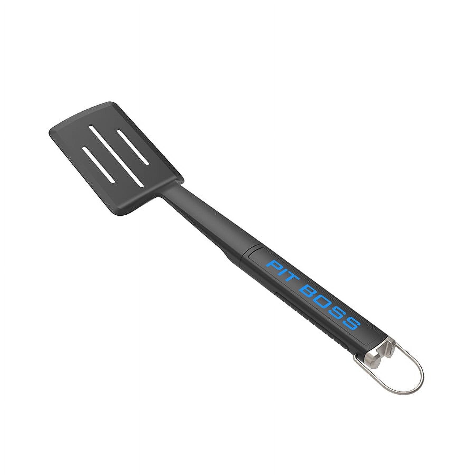 Black Nylon Polymer Griddle Spatula with Bottle Opener