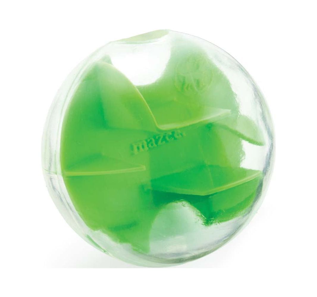 Green Transparent Interactive Dog Treat Puzzle Ball