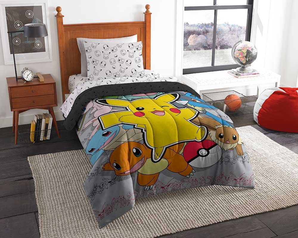 Pokemon Battle Squad Twin Black Polyester Comforter Set