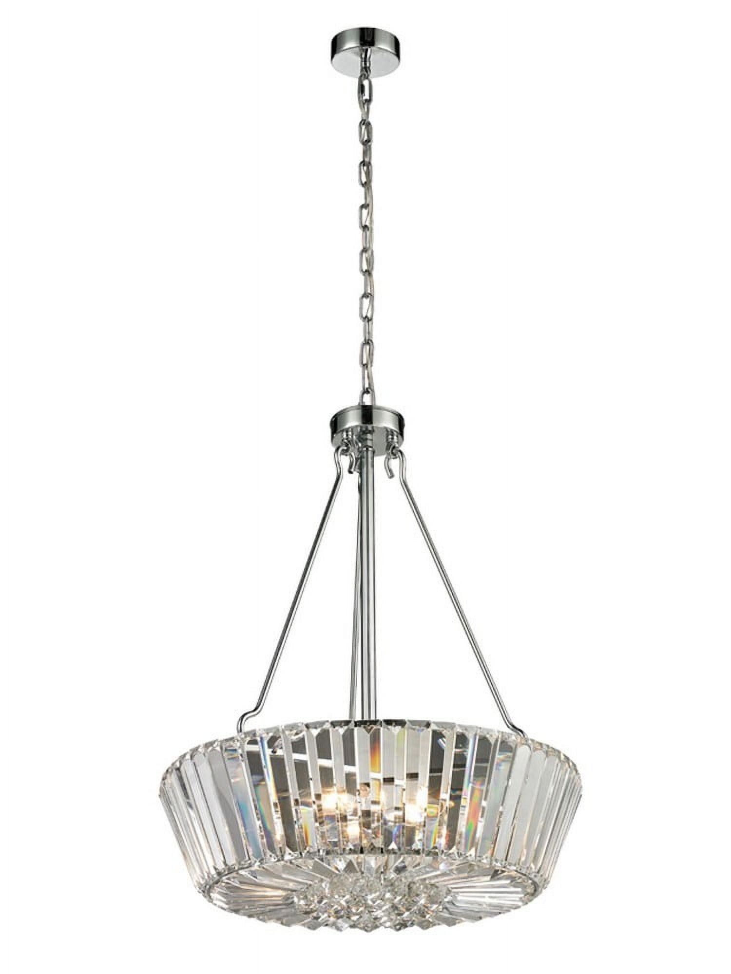 Elegant 28" Chrome Crystal Palace Plug-in Chandelier