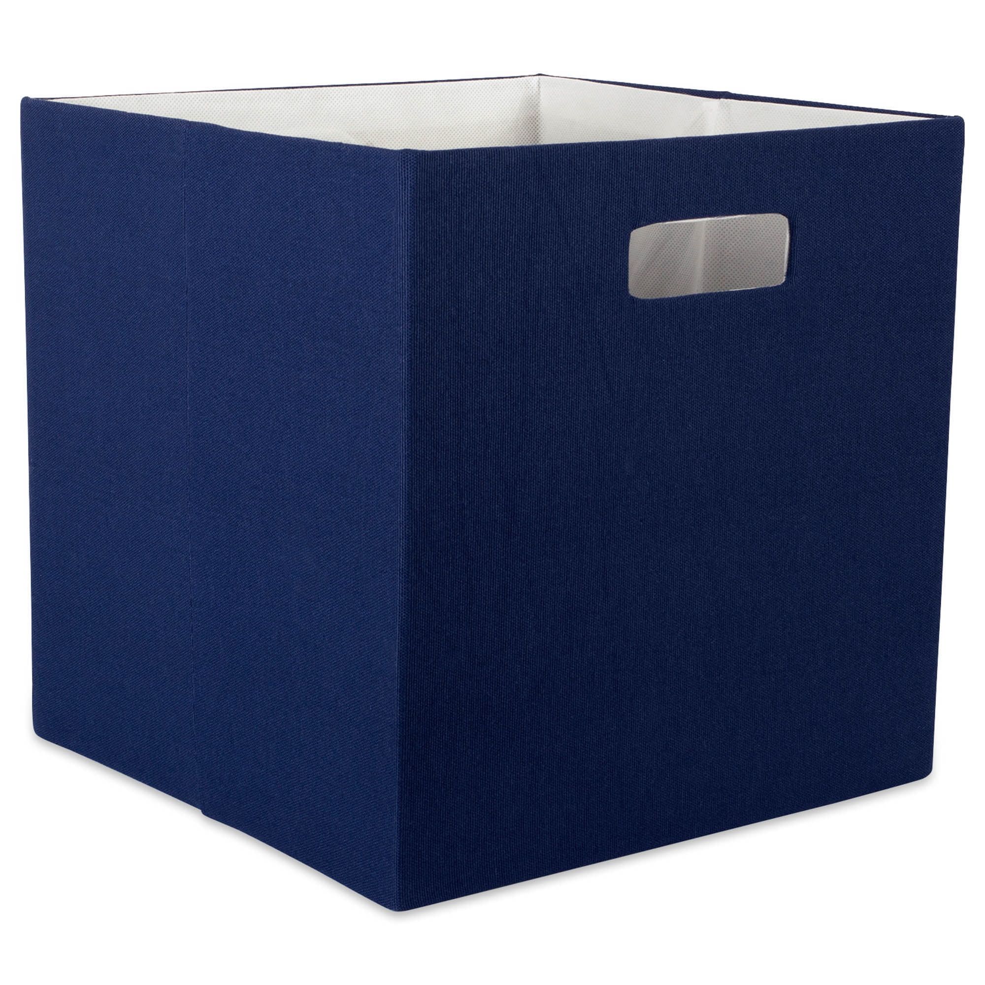 Nautical Blue Collapsible Fabric Cube Storage Bin