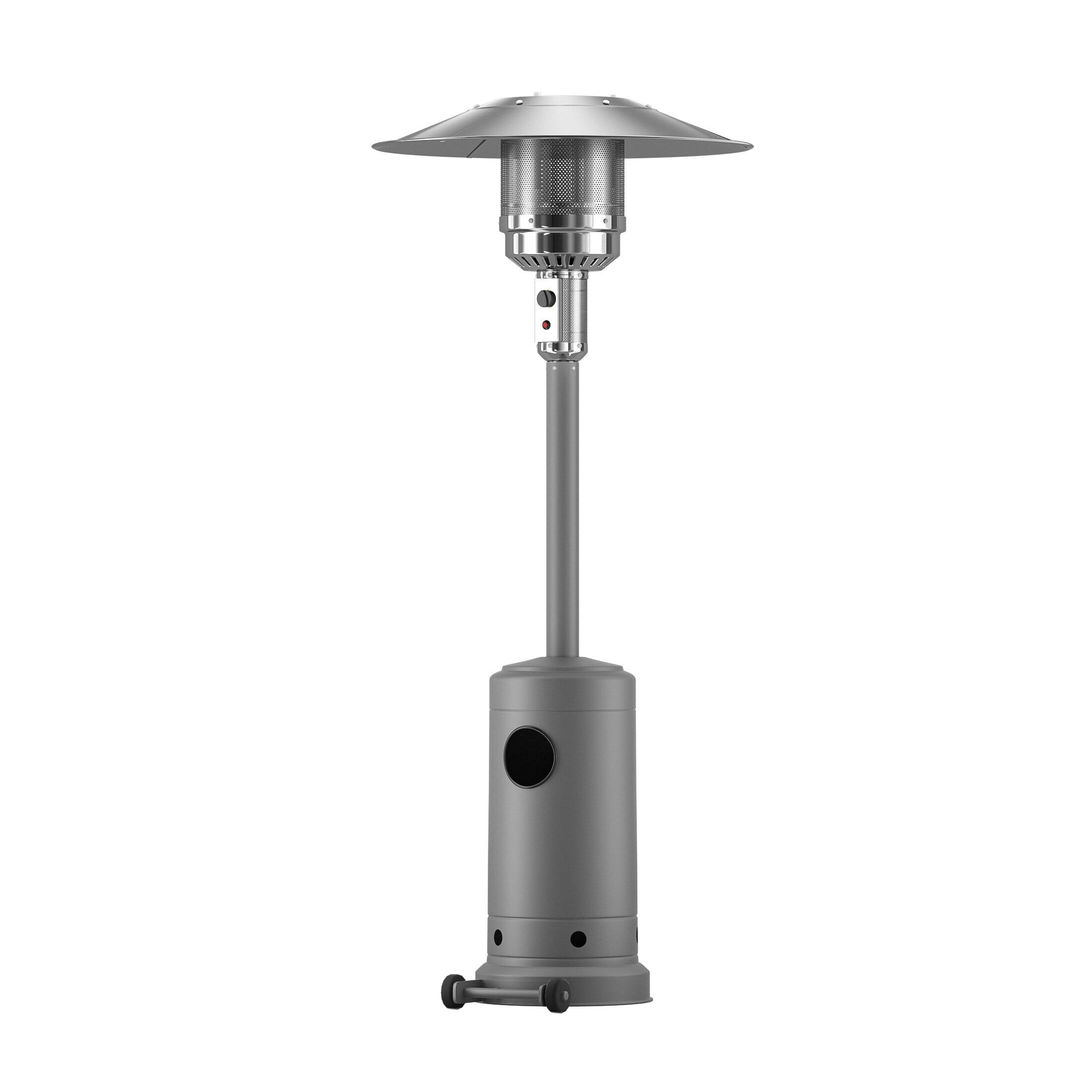 Gray Stainless Steel 47,000 BTU Outdoor Patio Heater