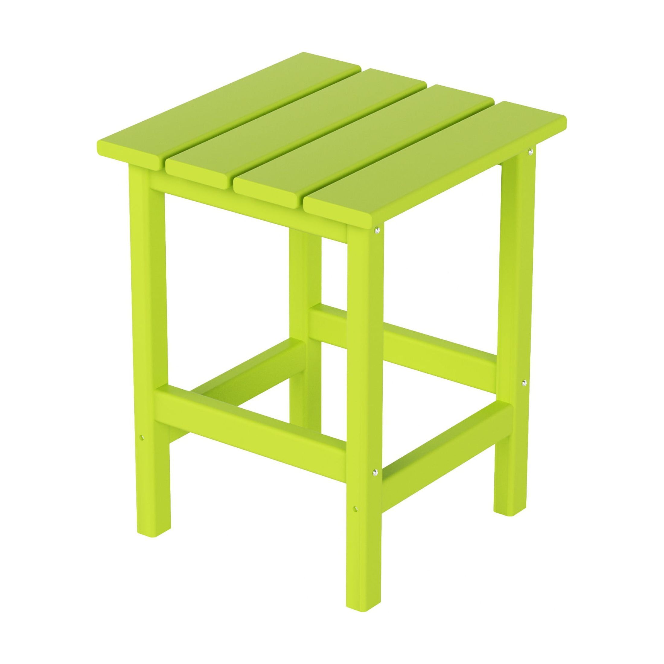 Lime HDPE Adirondack Outdoor Patio Side Table